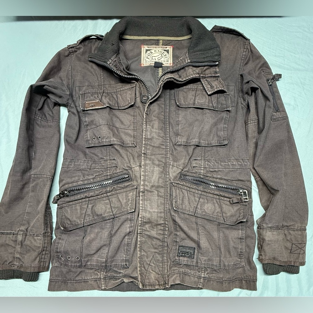 Fox Men's Charcoal Military Field Jacket